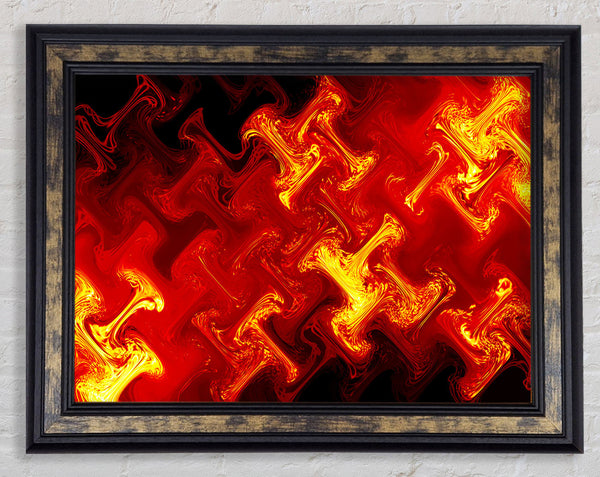 Lava Patterns Framed Print