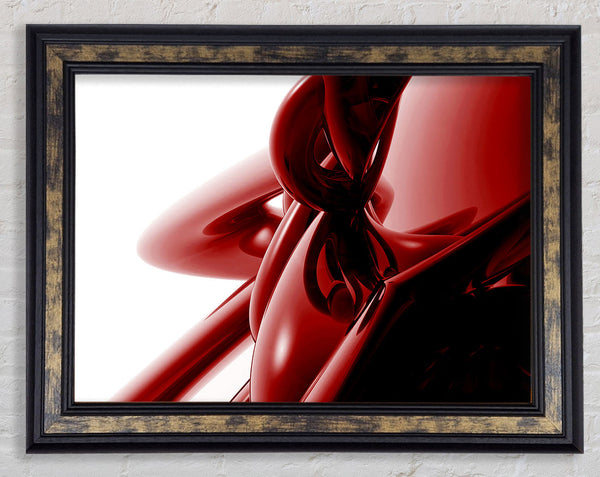 Liquid Red Framed Print
