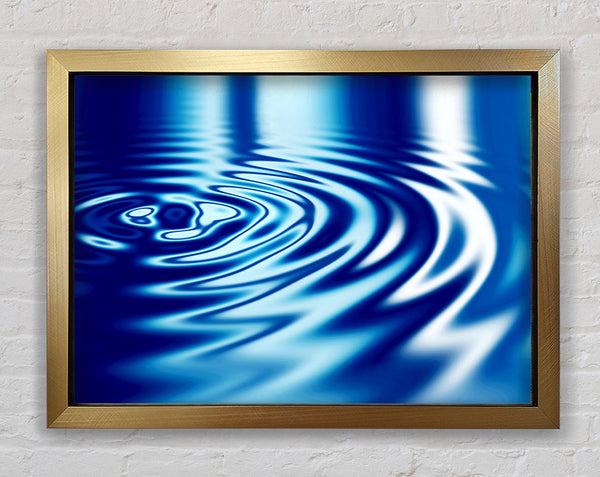 Liquid Blue Ripples Framed Print