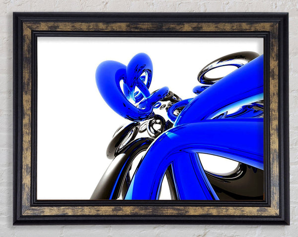 Liquid Blue Twist Framed Print