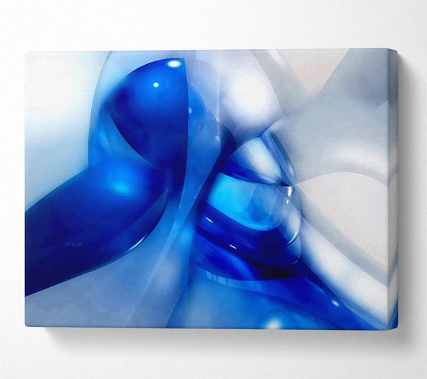  A Canvas Print of Liquid Blue Energy Canvas Art