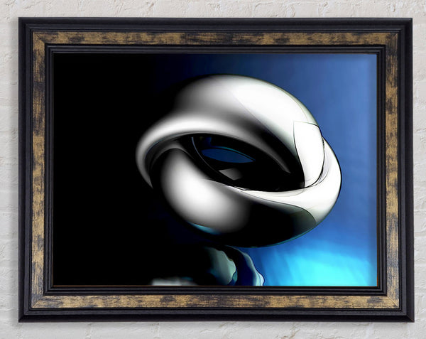 Liquid Knot Blue Framed Print