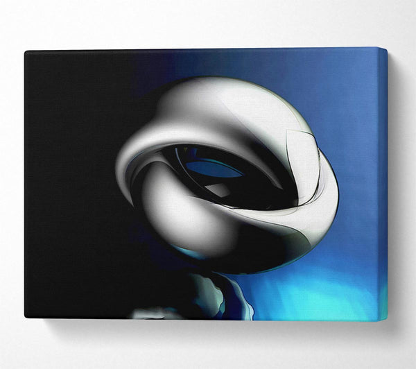  A Canvas Print of Liquid Knot Blue Canvas Art