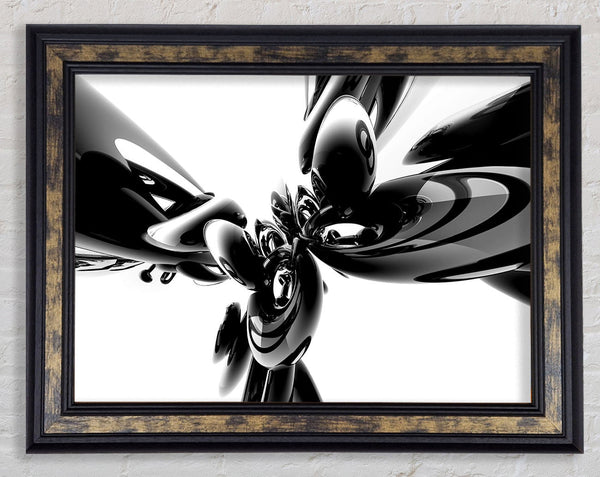 Magic Eight Ball Black n White Framed Print