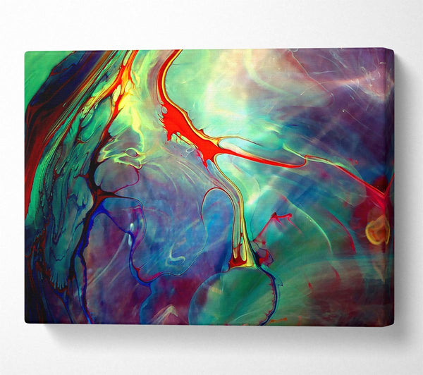  A Canvas Print of Mixed Paint Colors Canvas Art