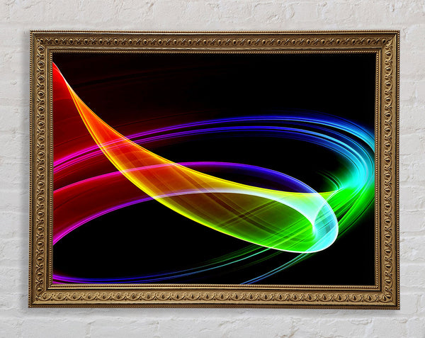 Multi Coloured Galaxy Swirl Framed Print