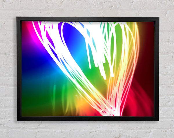 Neon Heart Framed Print