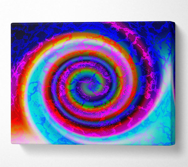  A Canvas Print of Neon Rainbow Coil Canvas Print