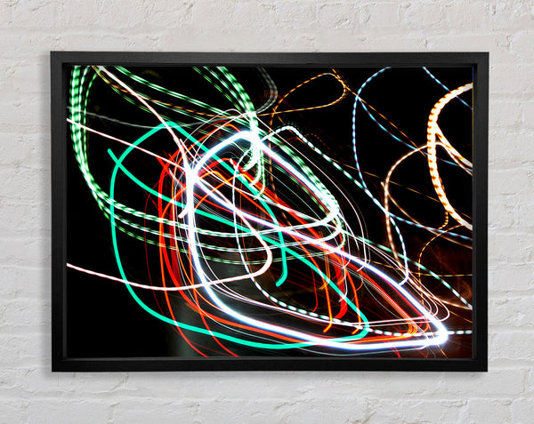 Neon Rainbow Framed Print