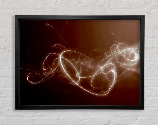 Neon Trail Chocolate Framed Print