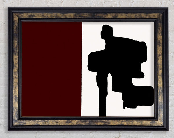 Oblong Maroon Framed Print