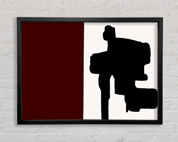 Oblong Maroon Framed Print