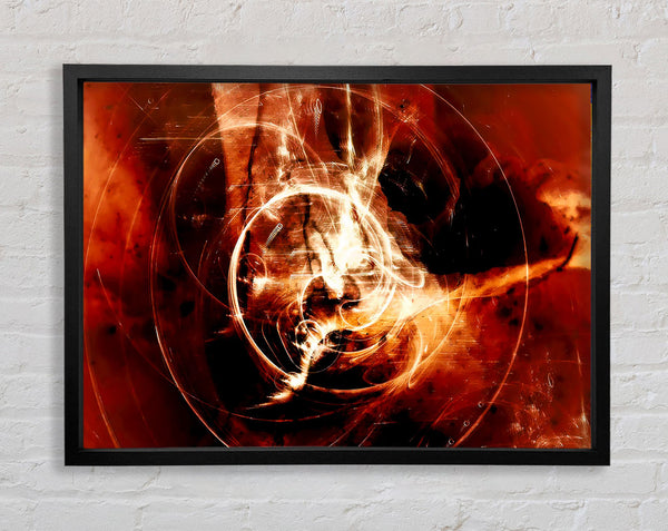 Orange Planet Of Light Framed Print