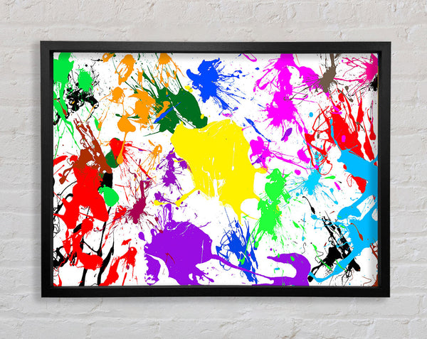 Paint Splatter Framed Print
