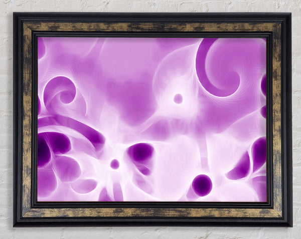 Psychedelic Garden Purple Framed Print