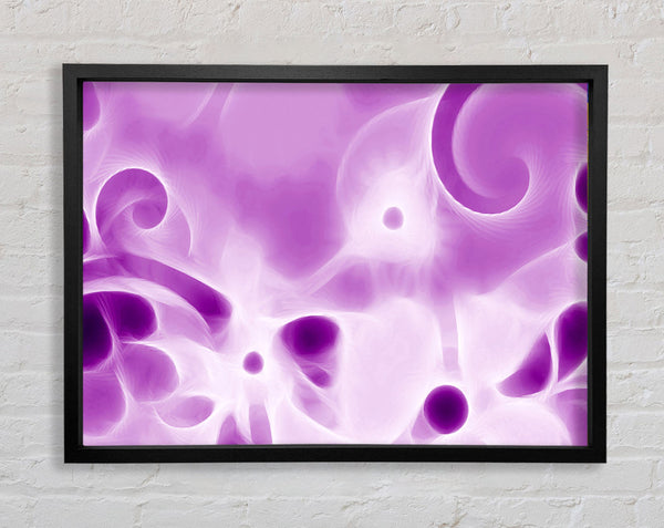 Psychedelic Garden Purple Framed Print