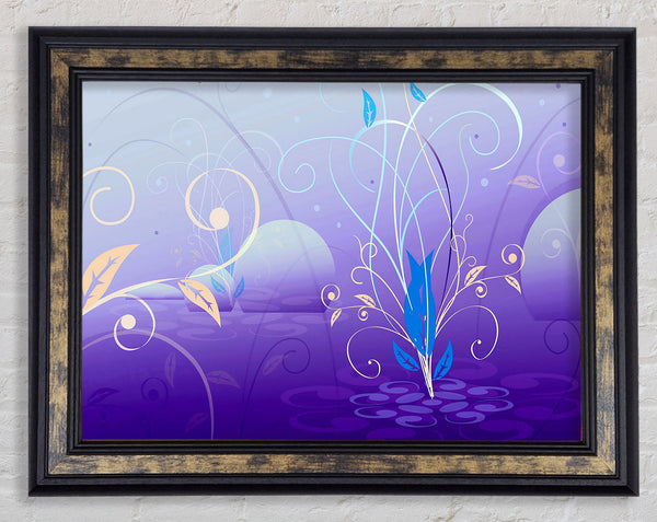 Purple Pebbles Framed Print
