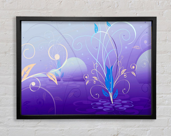 Purple Pebbles Framed Print