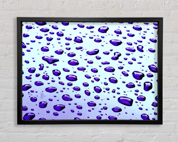 Purple Raindrops Framed Print
