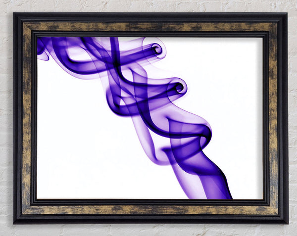 Purple Smoke Twist Framed Print