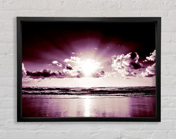 Purple Sunbeams Framed Print