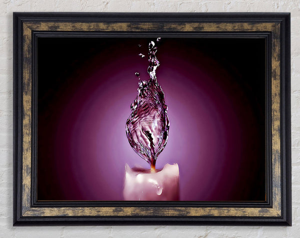 Purple Water Candle Framed Print