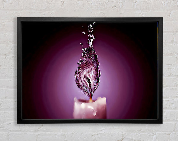 Purple Water Candle Framed Print