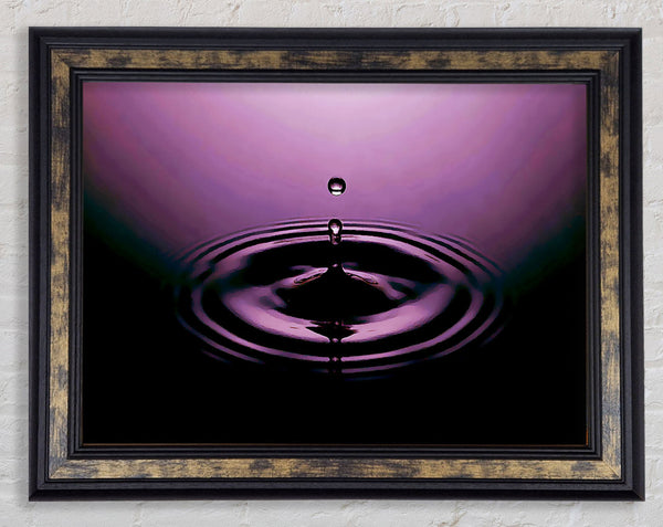 Purple Water Droplet Framed Print