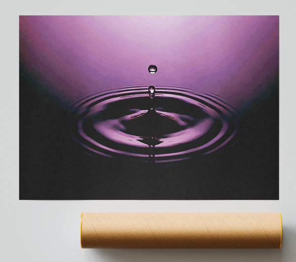 Purple Water Droplet Print