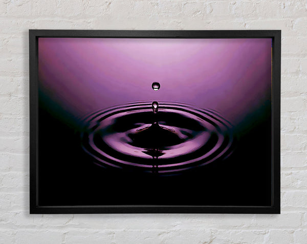 Purple Water Droplet Framed Print