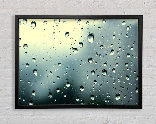 Rain Drops At Dusk Framed Print
