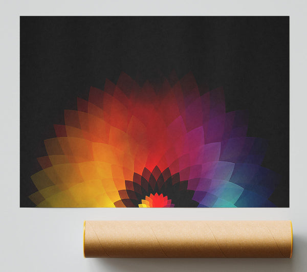 Rainbow Pyramids Poster