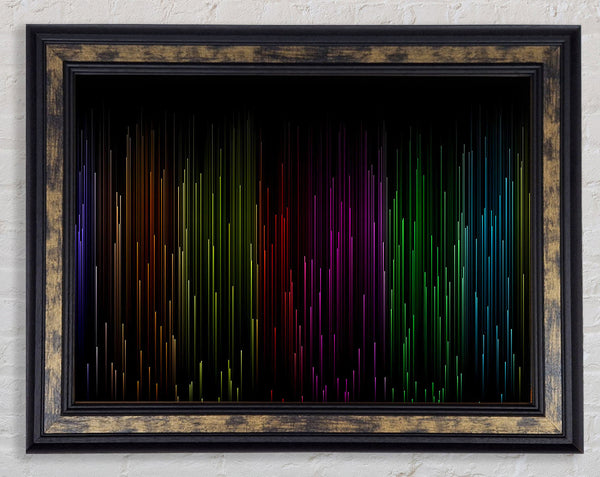 Rainbow Lines Framed Print