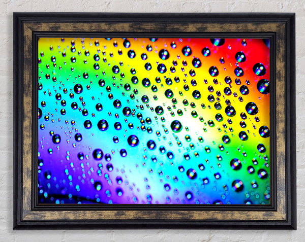 Rainbow Raindrops Framed Print