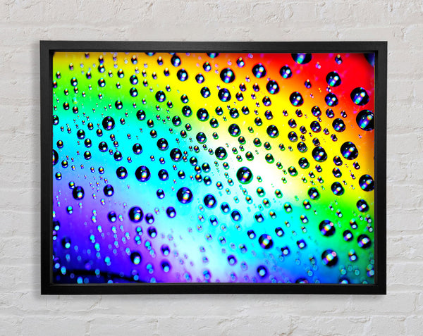 Rainbow Raindrops Framed Print