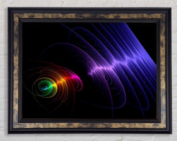 Rainbow Ripple Framed Print