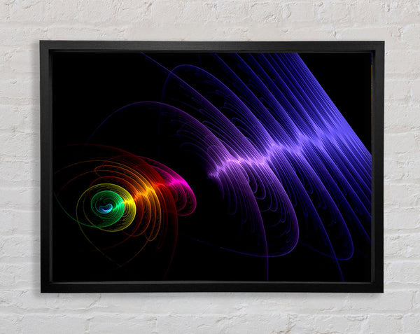 Rainbow Ripple Framed Print