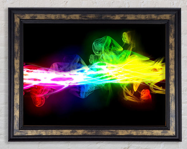 Rainbow Smoke Contrast Framed Print