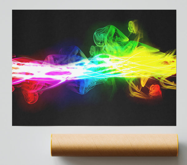 Rainbow Smoke Contrast Giclee Print