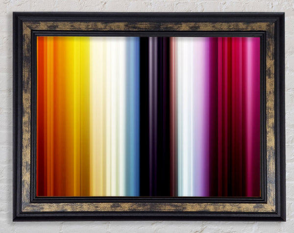 Rainbow Stripes Framed Print