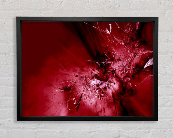 Rotes zerbrochenes Glas