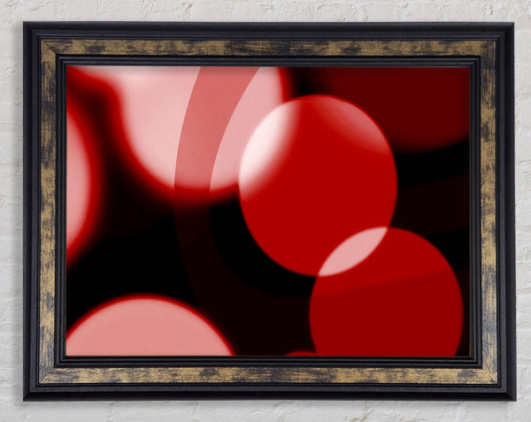 Red Disco Lights Framed Print