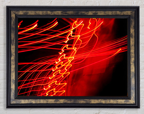 Red Distraction Framed Print