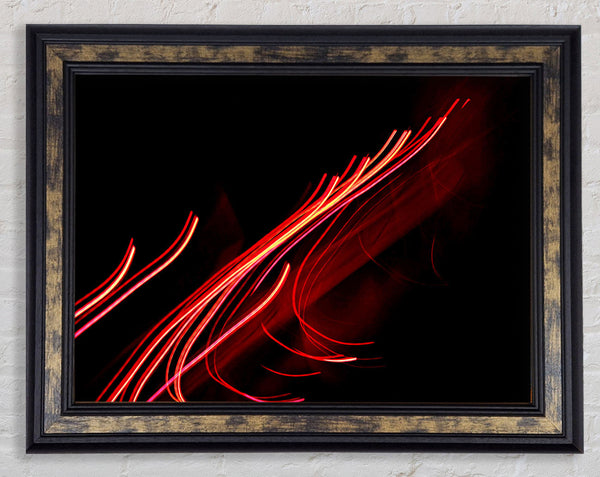 Red Flow Framed Print
