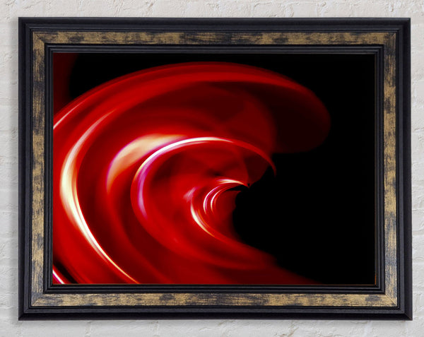 Red Galaxy Twist Framed Print