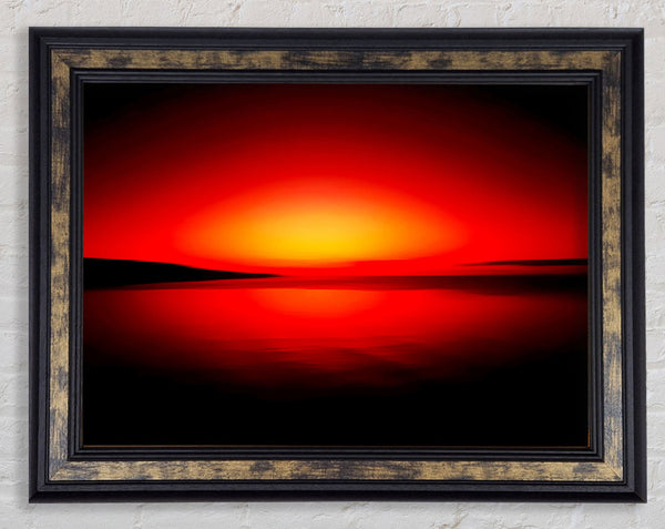 Red Horizon Framed Print