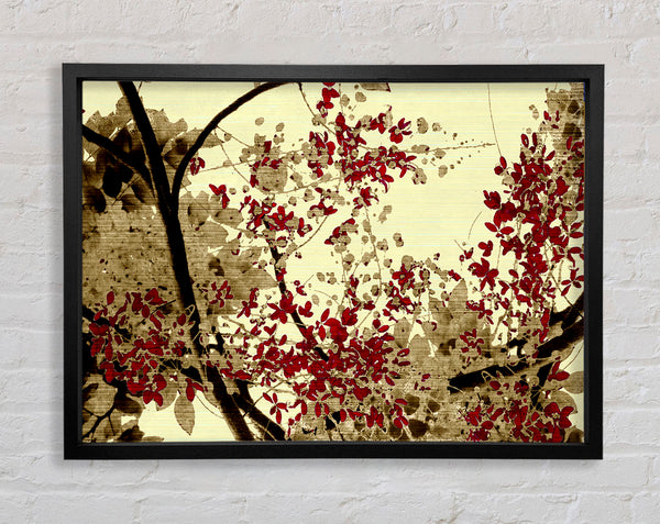 Red Leaves Of The Bay Framed Print