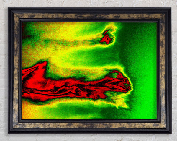 Red Liquid Lava Framed Print