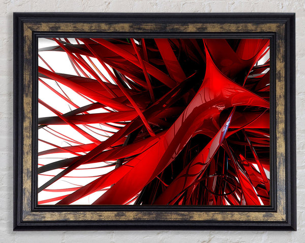 Red Maze Framed Print