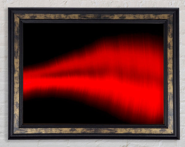 Red Sound Waves Framed Print